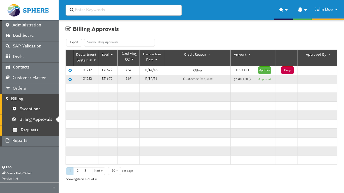 Process improvement eliminated 4 approval steps from previous system’s workflow